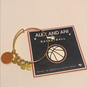 Alex and Ani Gold Basketball Charm Bracelet